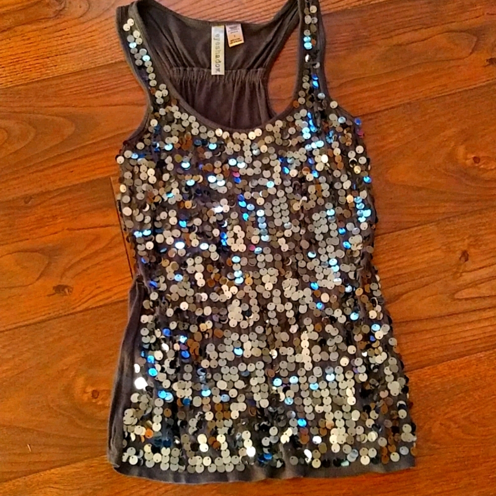 Gray sequence tank top